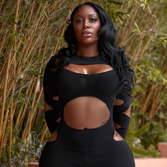 Long Sleeve Aztec Catsuit - Norma Kamali - L - Picture 5 of 7